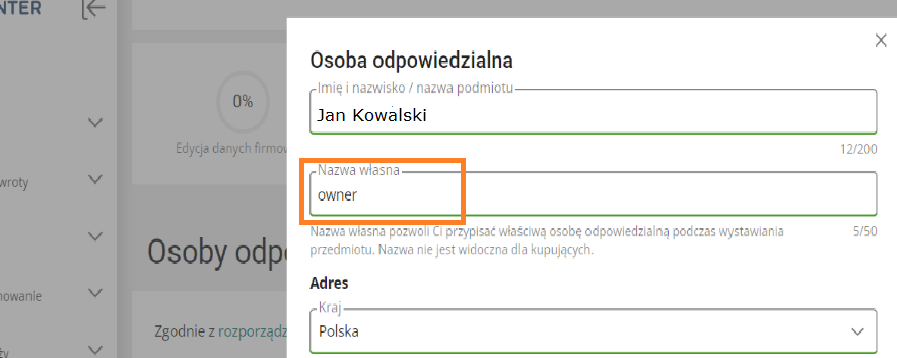 Acernus - Allegro aktualności - osoba odpowiedzialna