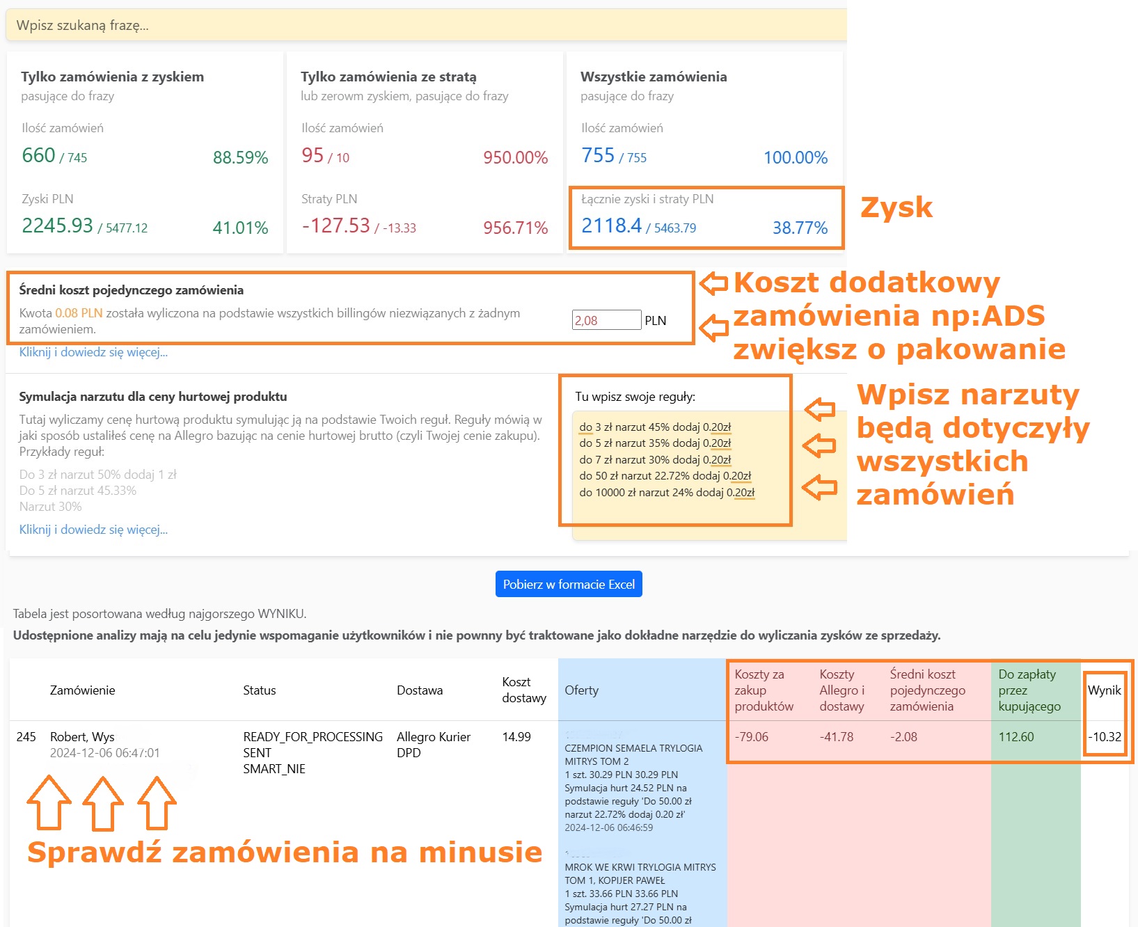 Acernus - monitoring konta Allegro 