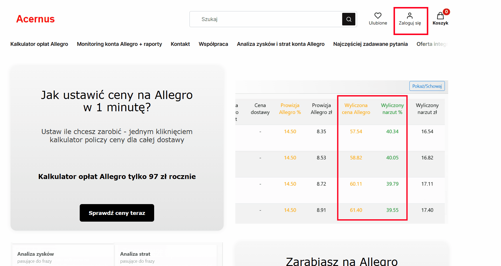 Acernus - współraca dla przedsiębiorców - rejestracja - krok pierwszy